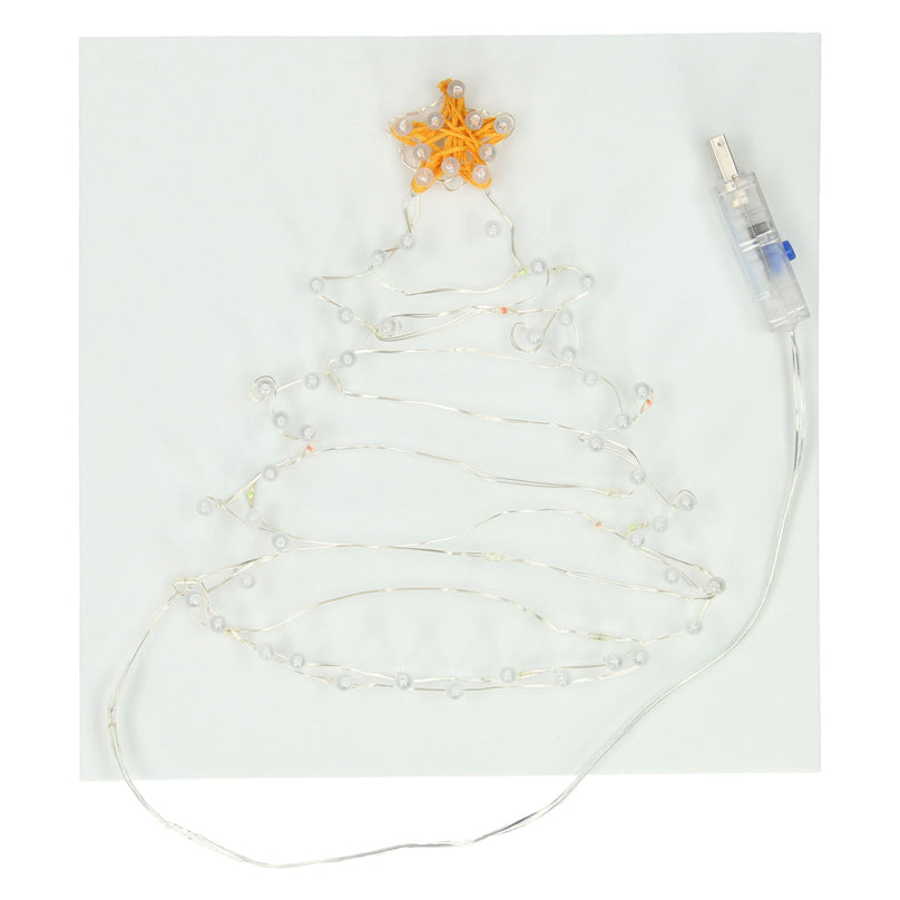 Arte de cuerda Árbol de Navidad con luces LED