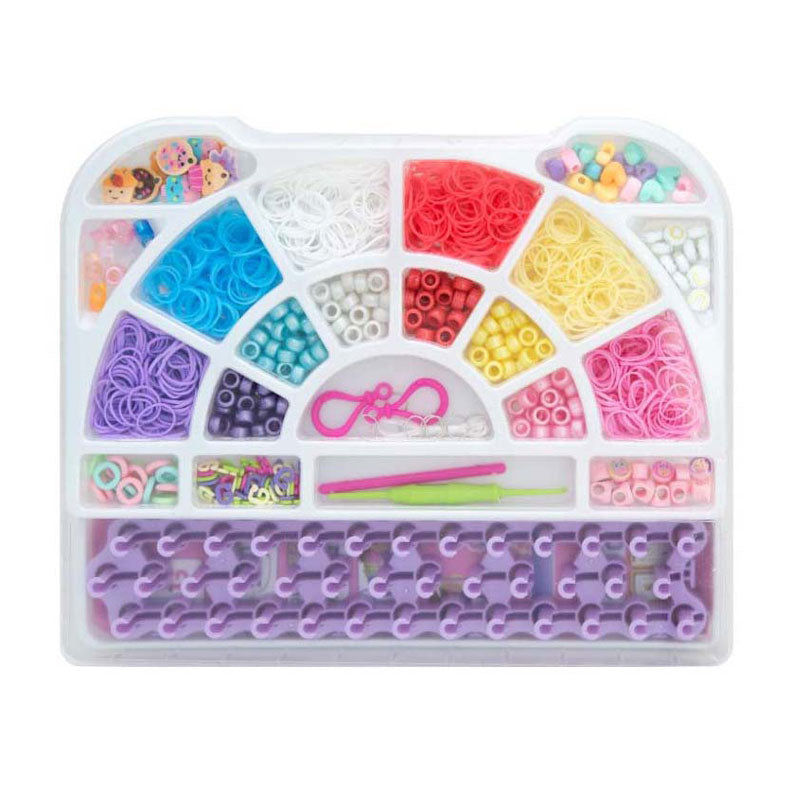 Juego de cuentas y telar en estuche.
