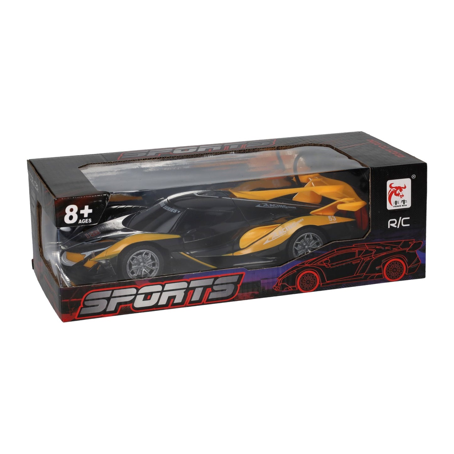 Coche de carreras RC amarillo