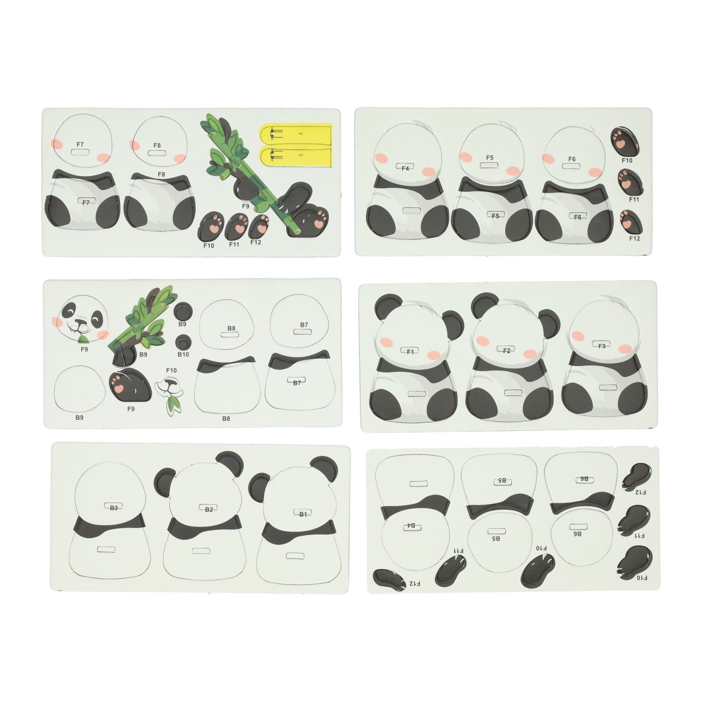 Rompecabezas modelo 3D DIY - panda