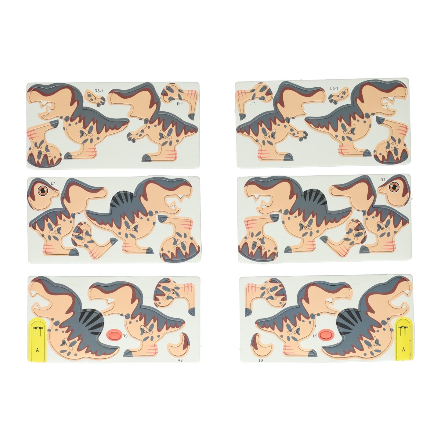 Puzzle modello 3D fai da te - Dino