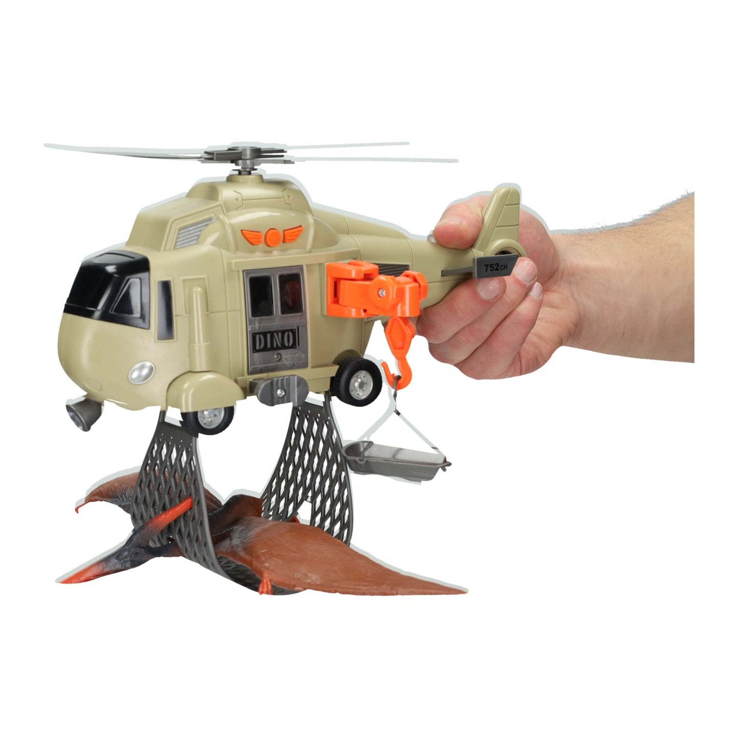 Elicottero con dinosauro - incl. luce e suono