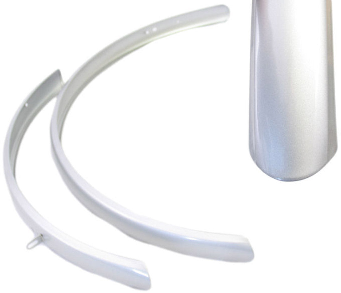 Set di raccordi 28 in acciaio ibrido 45 mm in argento