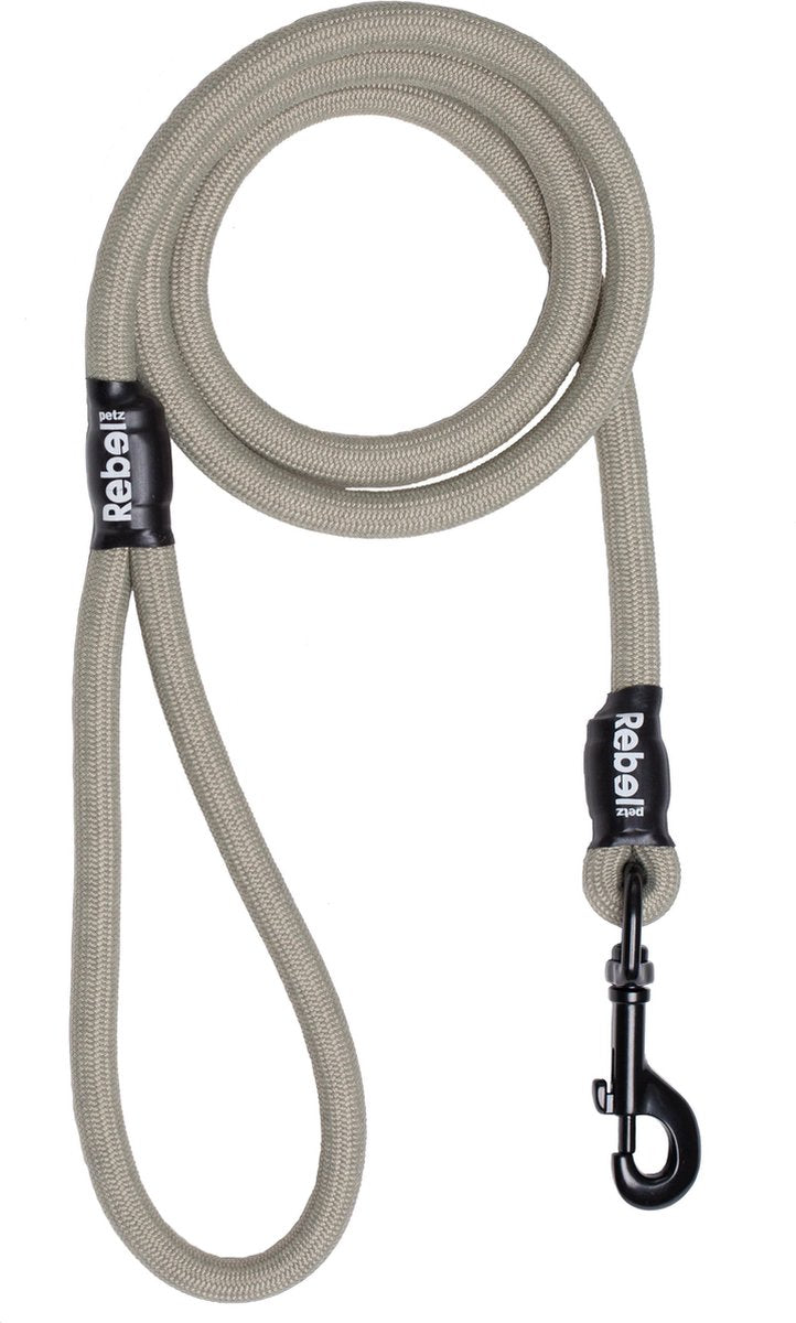 Correa para perro Rebel Petz - gris pardo - l - 12 mm x 140 cm