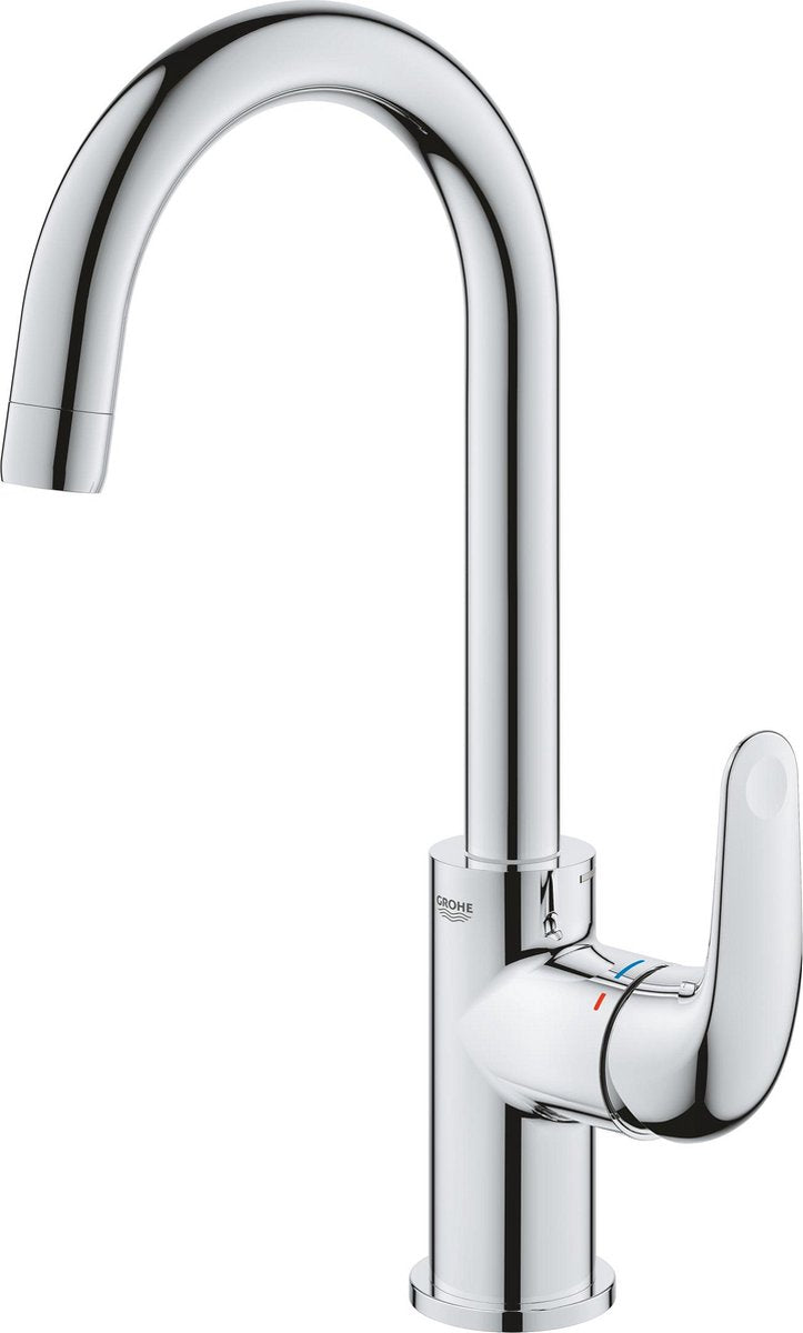 Miscelatore monocomando Grohe Quickfix Swift con bocca girevole e piletta - misura L - risparmio energetico e idrico - cromo