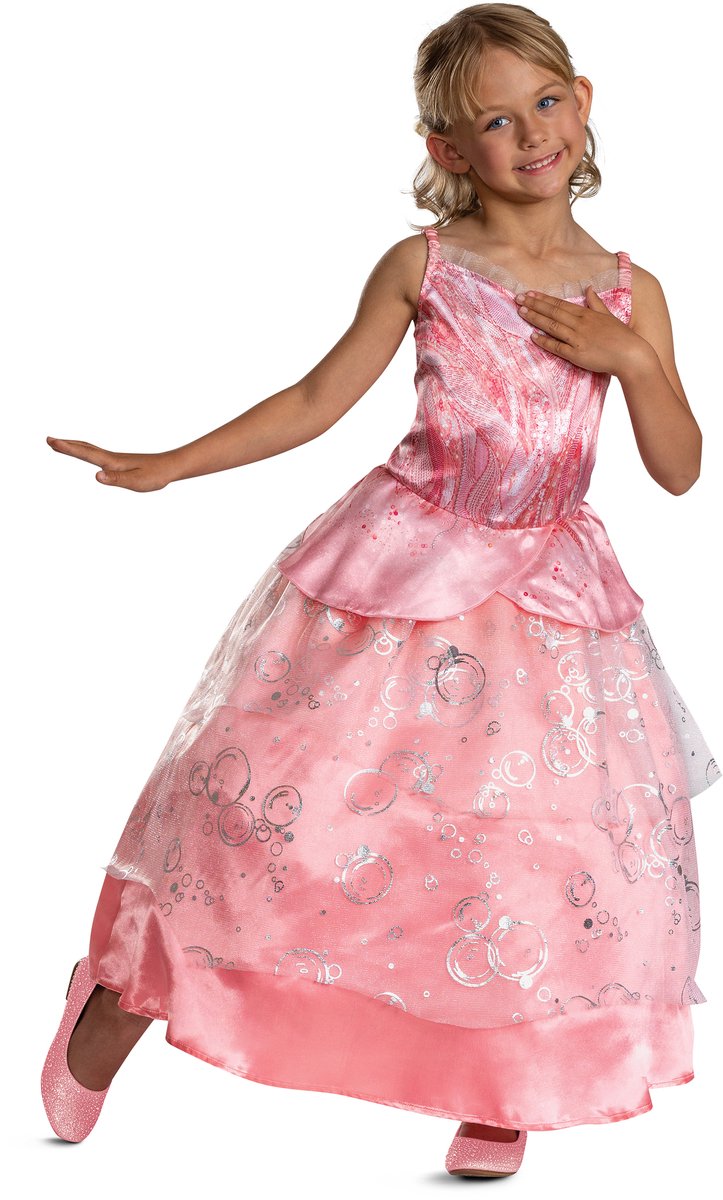 Travestimento - vestito rosa glinda classico costume bambino s (4-6 anni)