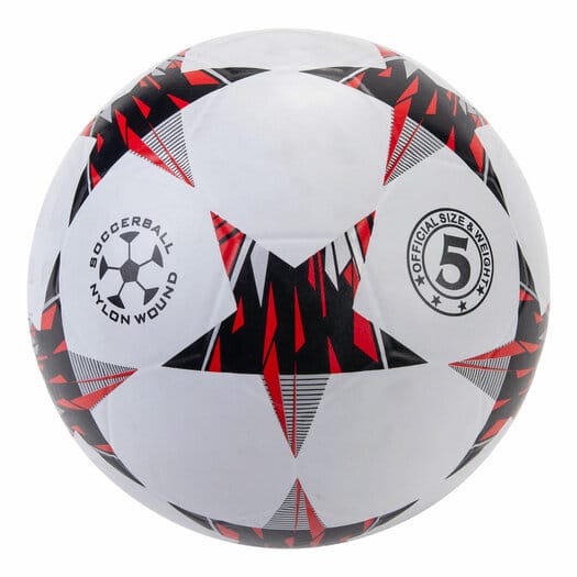 Rubber Street Football size 5 Rojo blanco con estrellas
