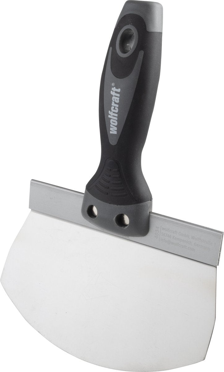 Wolfcraft - troffel rond - kuipspatel rvs - emmer specie stuc kuip spatel - 4034000