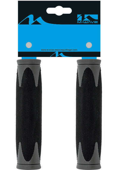 M-wave handvatset atb zwart grjs 130mm 2-componenten