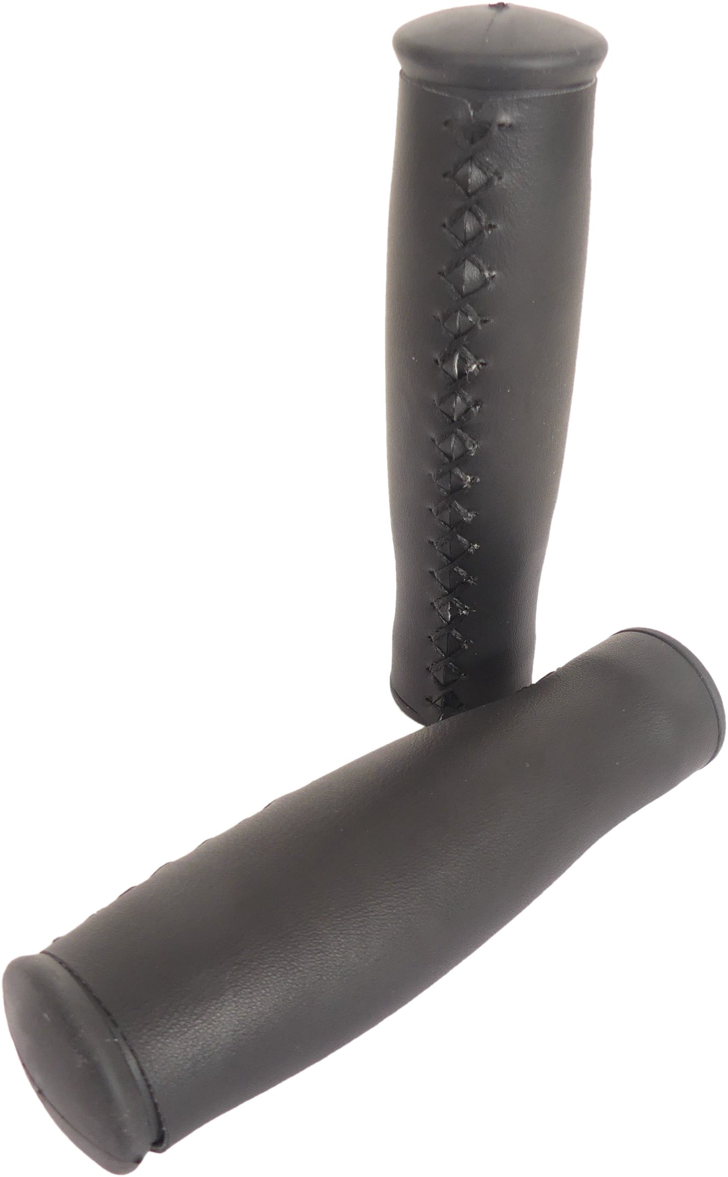 Edge City Manijas de cuero artificial de 135 mm de negro