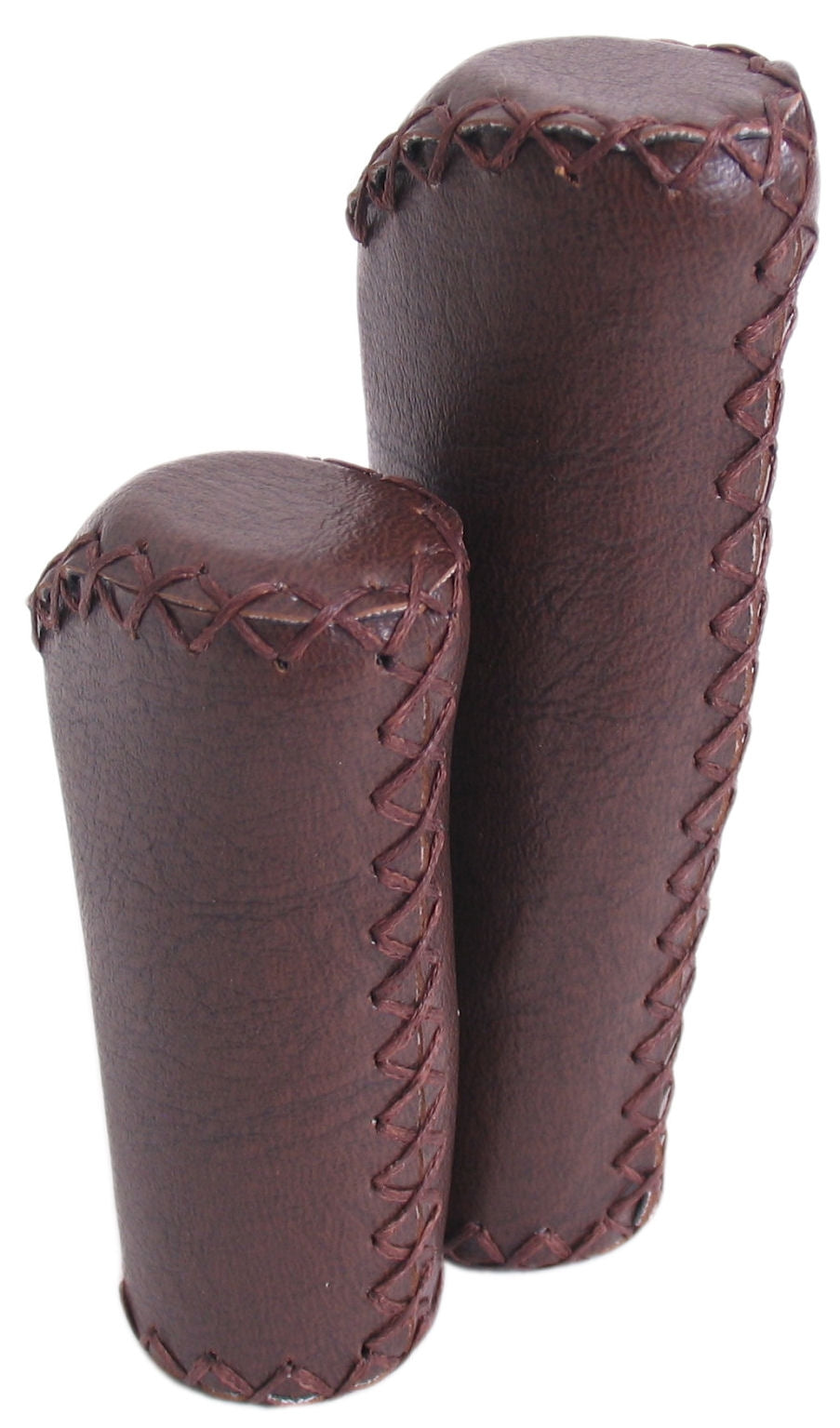 Manijas de borde de cuero Matt Matt Dark Brown 135 92 mm (envasado de taller)