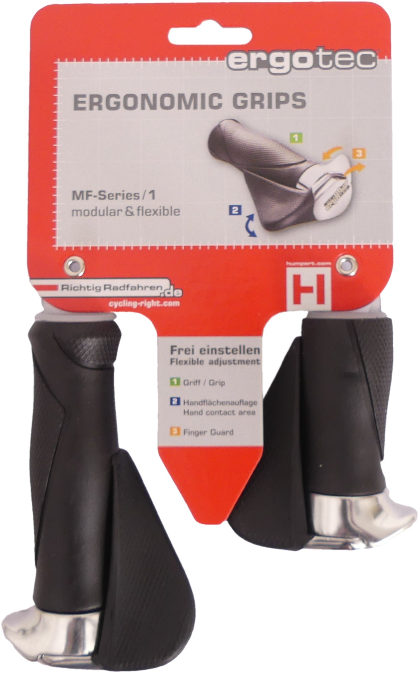 Mango de bicicleta con mango ergonómico, 130 mm de 87 mm, material Kraton, negro