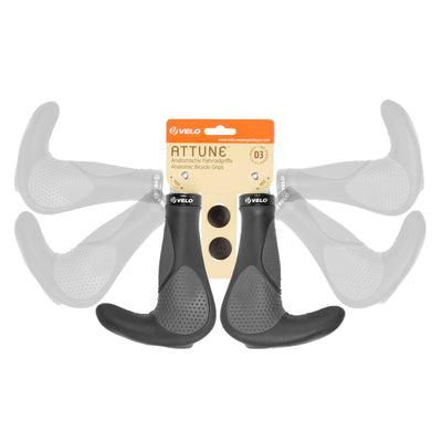 Velo Many Set Ergogel D3 Bar con relleno de gel y abrazadera de gris negro