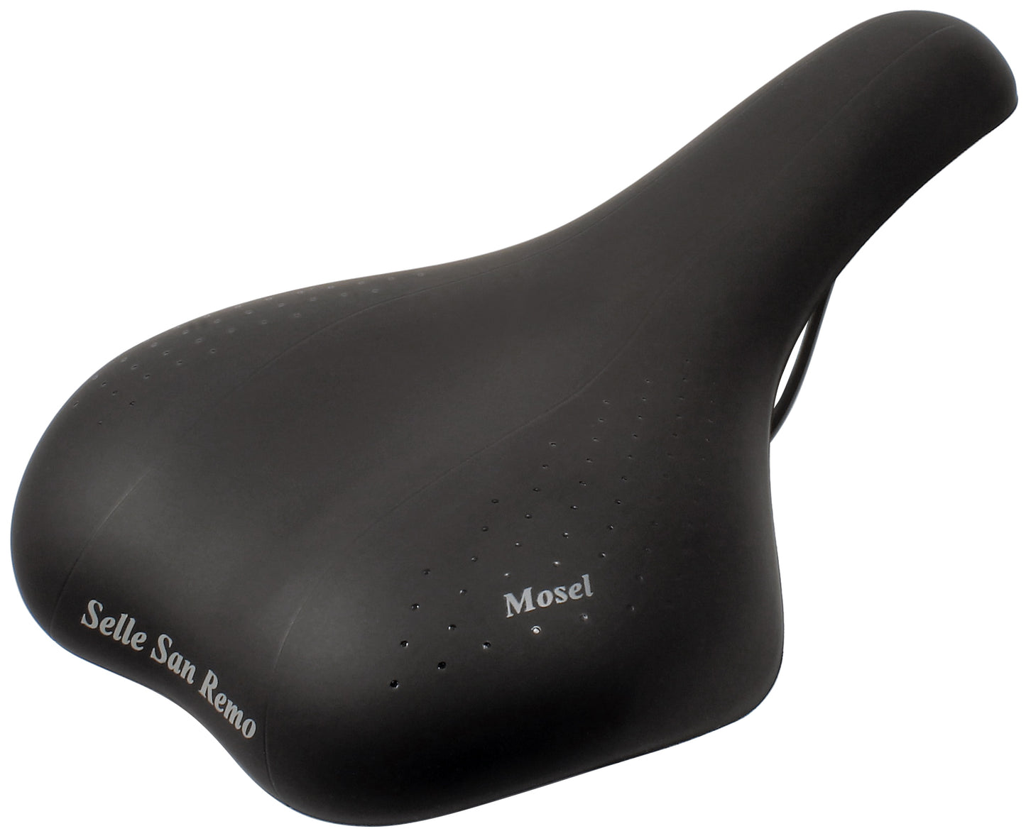 SELLE SAN REMO Bicicleta Saddle San Remo Mosel para City Trekking Bikes Black (paquete de lugar de trabajo)