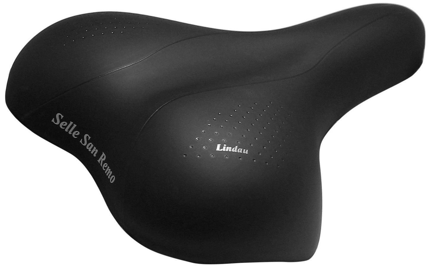 SELLE SAN REMO Bicicleta Saddle San Remo Lindau para City Trekking Bikes Black (paquete de lugar de trabajo)