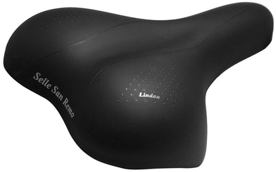 Selle san remo fietszadel lindau voor stads- trekkingfietsen - zwart (werkplaatsverpakking)