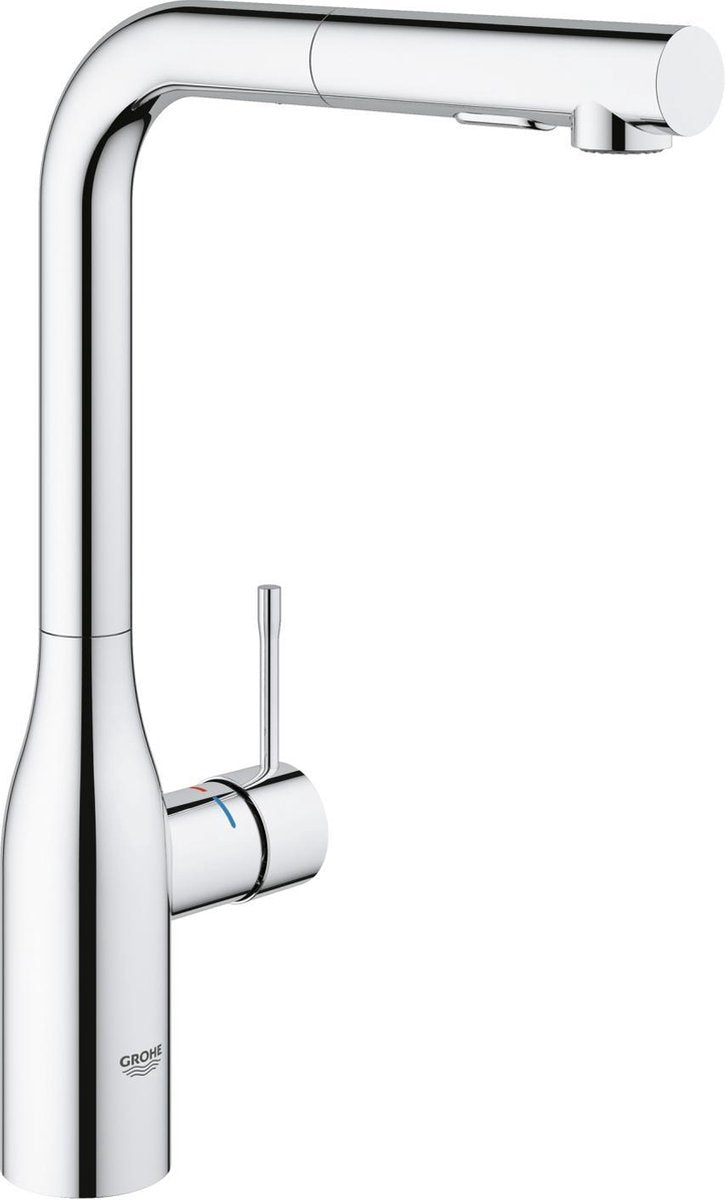 Rubinetto cucina Grohe essence - bocca alta - rotazione 360° - con doccetta estraibile e 2 tipologie di getto - cromo