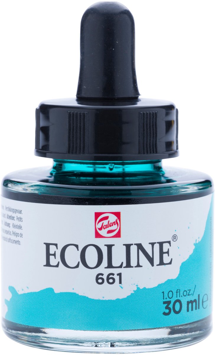 Flacone acquerello liquido Talens ecoline 30 ml verde turchese 661