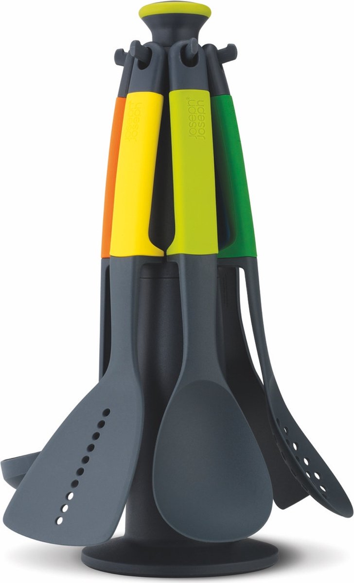 Joseph joseph - giostra elevabile con 6 utensili da cucina - nylon - multicolore