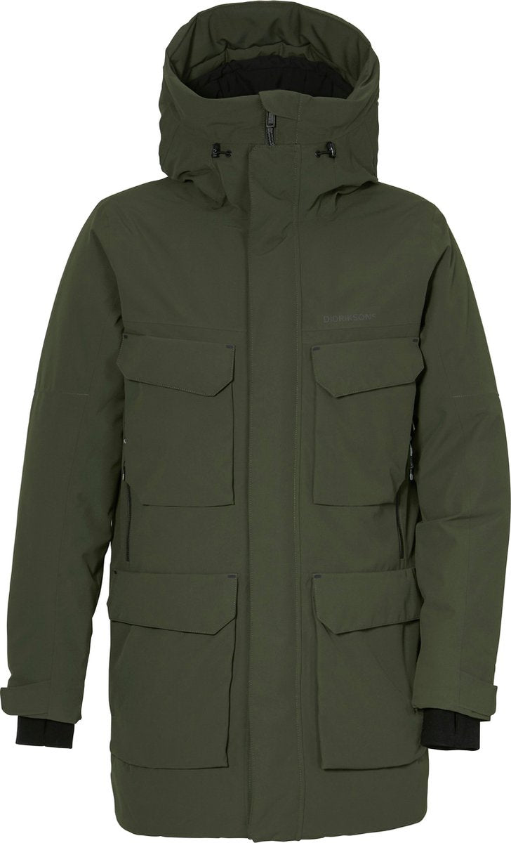 Didriksons Drew Usx Parka 8 giacca da esterno da uomo - verde intenso