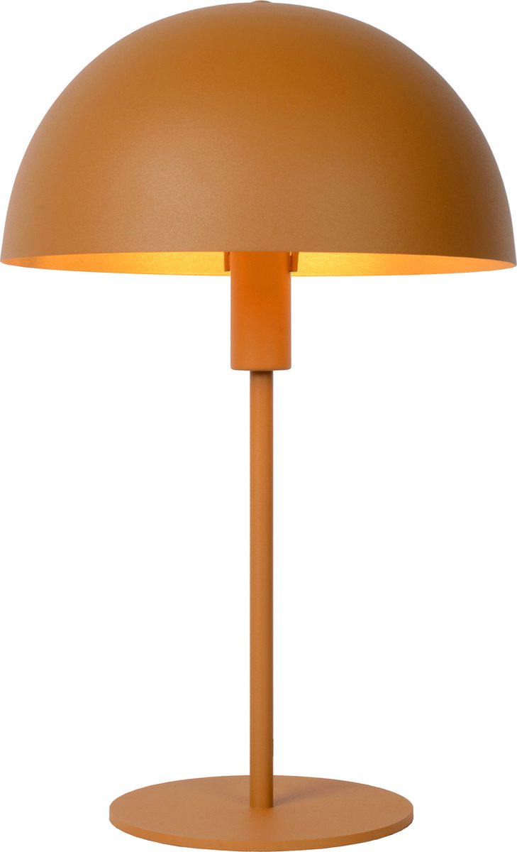Lucide siemon - lámpara de mesa - ø 25 cm - 1xe14 - amarillo ocre
