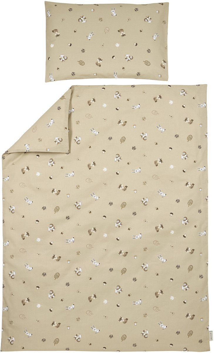 Copripiumino Meyco per bambini della foresta - sabbia - 100x135 cm