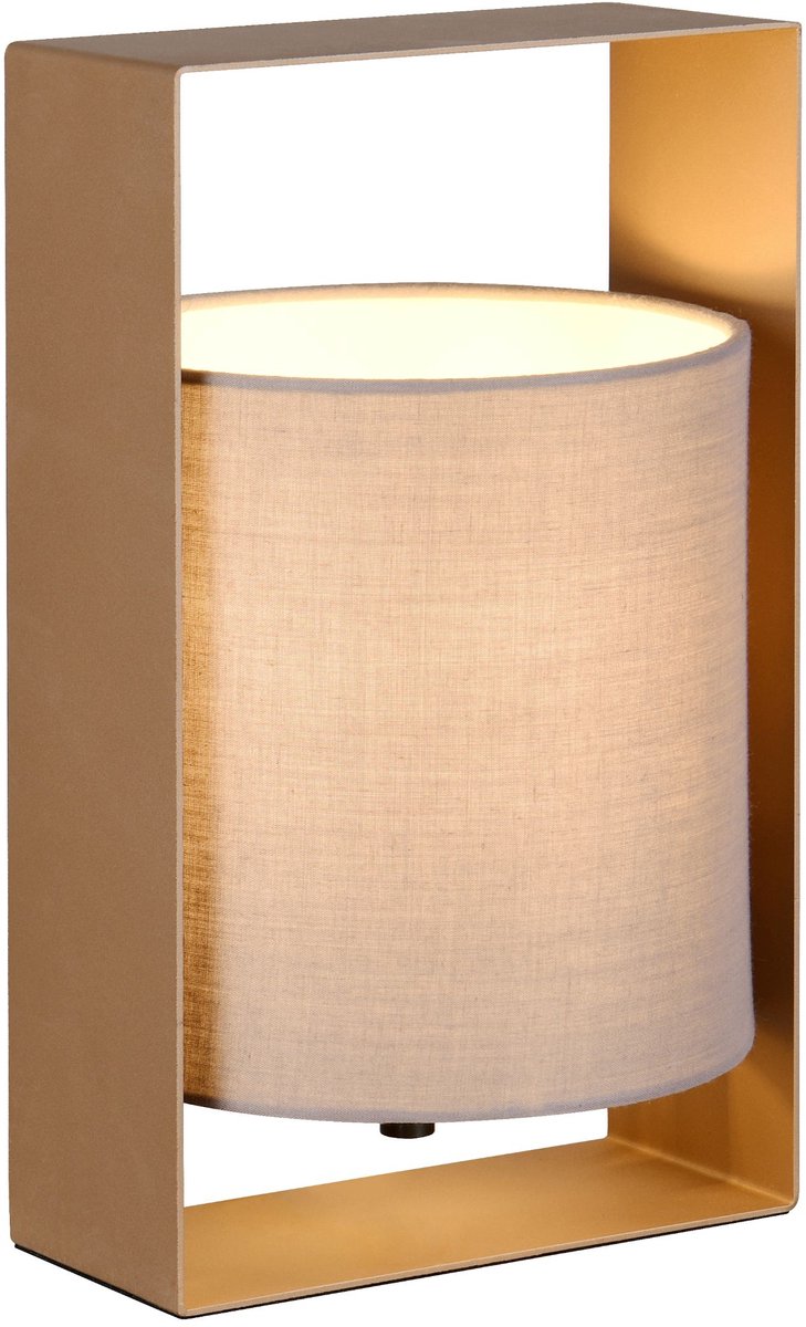 Rl live your light reality cubeta - lámpara de mesa - moca - excl. 1x e27 4,9 w - interruptor de cable