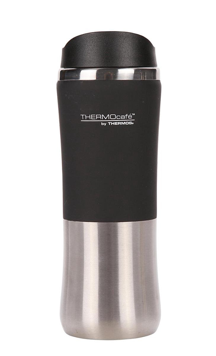 Thermos isoleerbeker - rvs - 300 ml - zwart zilver