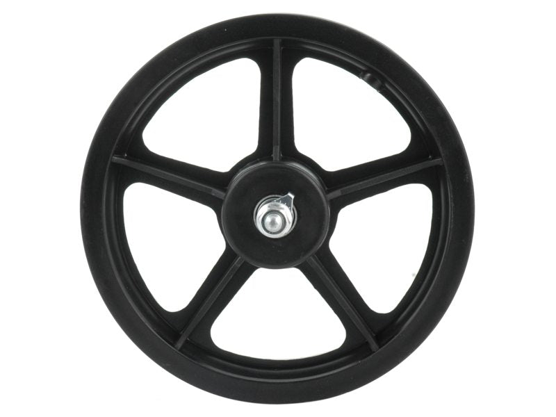 HZB Rueda delantera de 12 pulgadas ETRO 203 Eje de plástico negro fijo