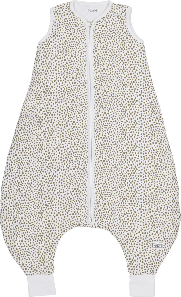 Mono de dormir de invierno para bebé Meyco baby cheetah - gris pardo - 80 cm - 2,0 tog
