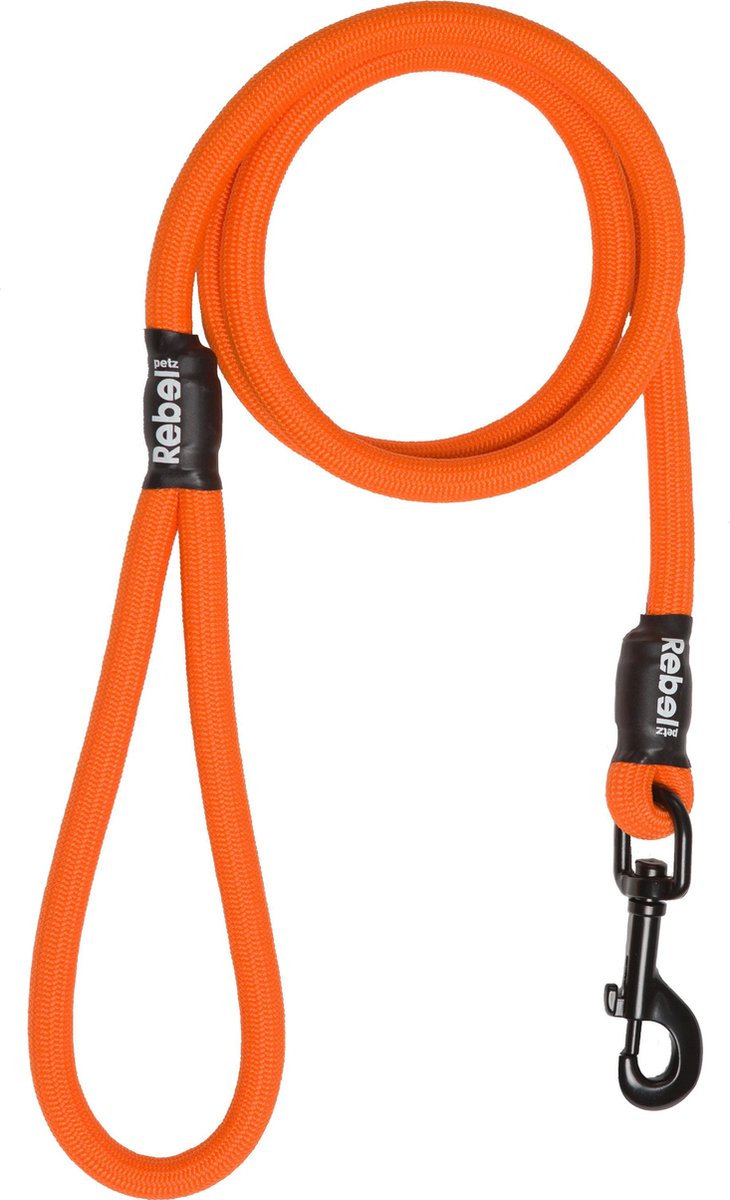 Correa para perro Rebel Petz - naranja - l - 12 mm x 140 cm
