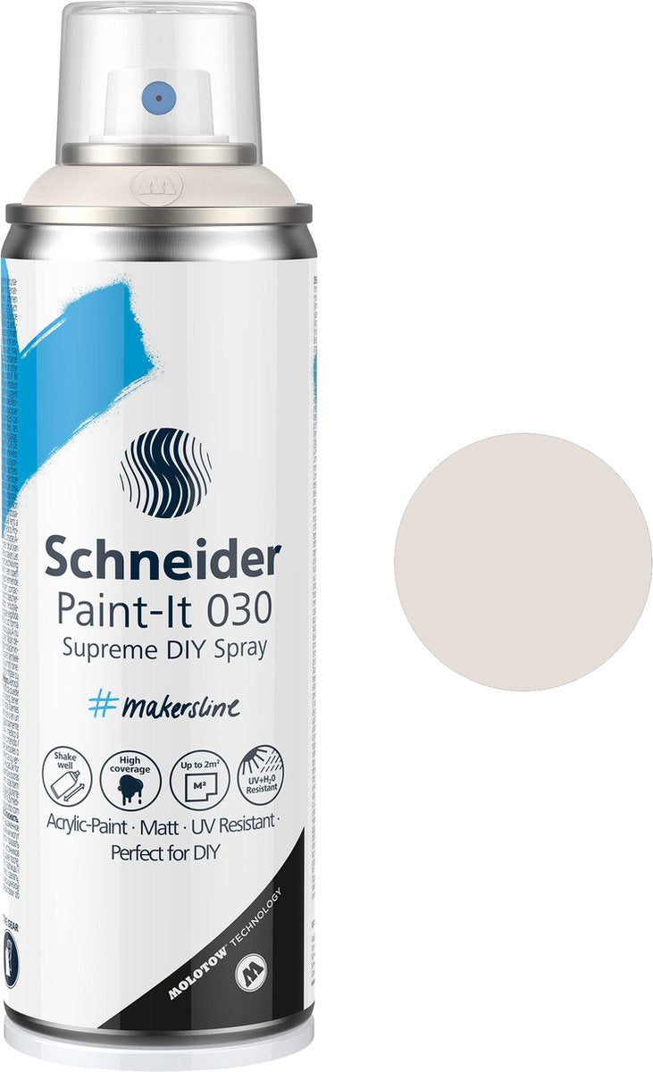 Schneider schrijfwaren schneider spuitbus verf - paint-it 030 - diy spuitverf - acrylverf - 200ml - grijs - s-ml03050005