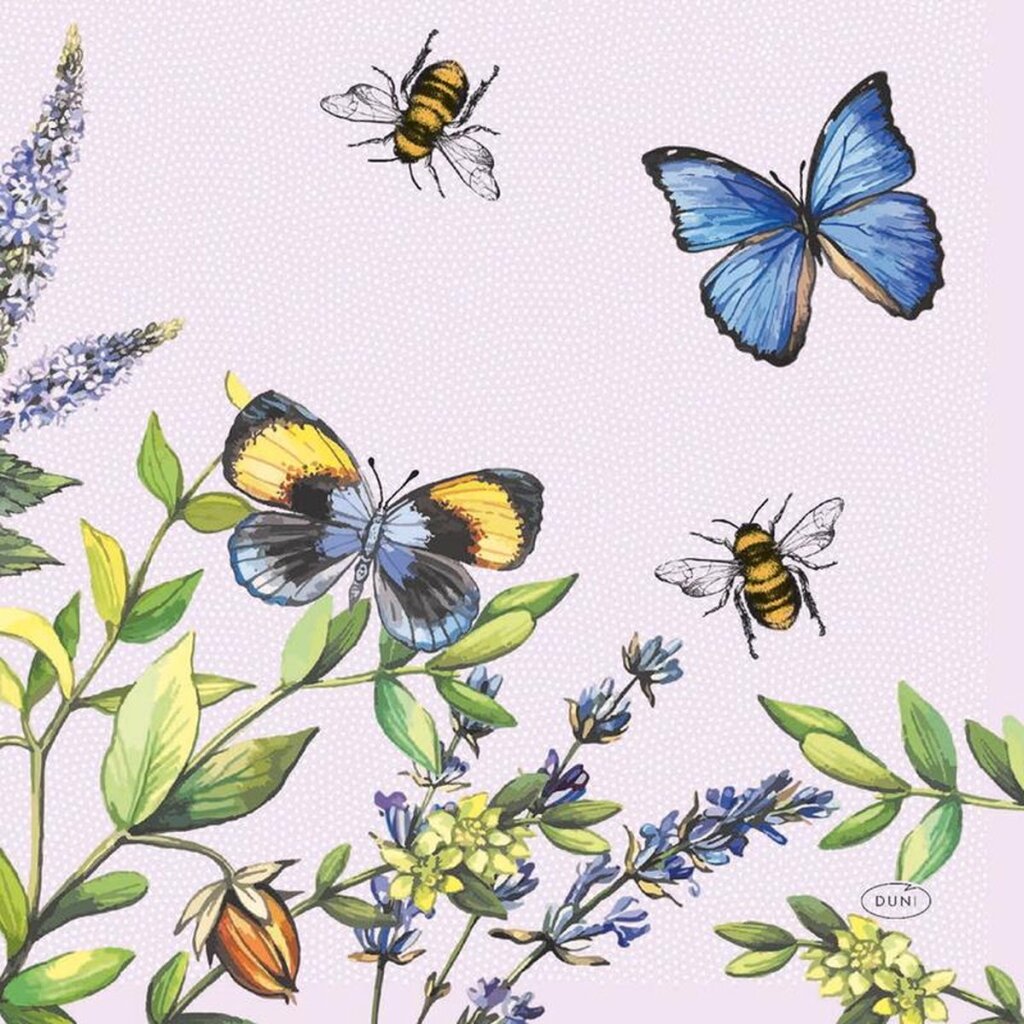 Duni duni servilletas mariposas de cerezo 33x33cm 3 capas FSC pak A 20 servilletas