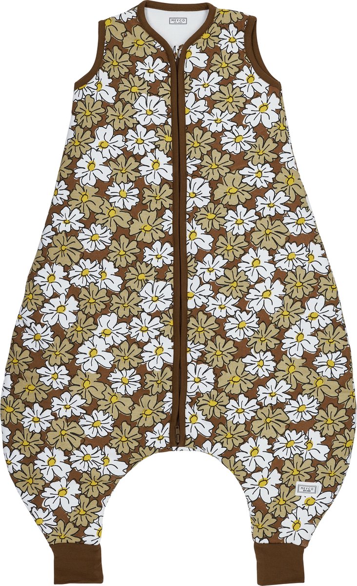 Meyco bebé vintage flor bebé invierno pijama mono - chocolate - 80cm - 2.0 tog