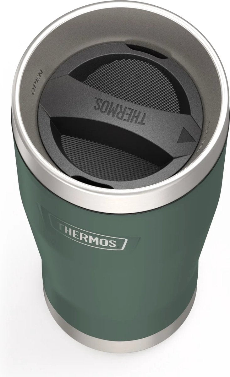 Taza térmica Icon de acero inoxidable - taza de viaje - bosque mate - 470 ml