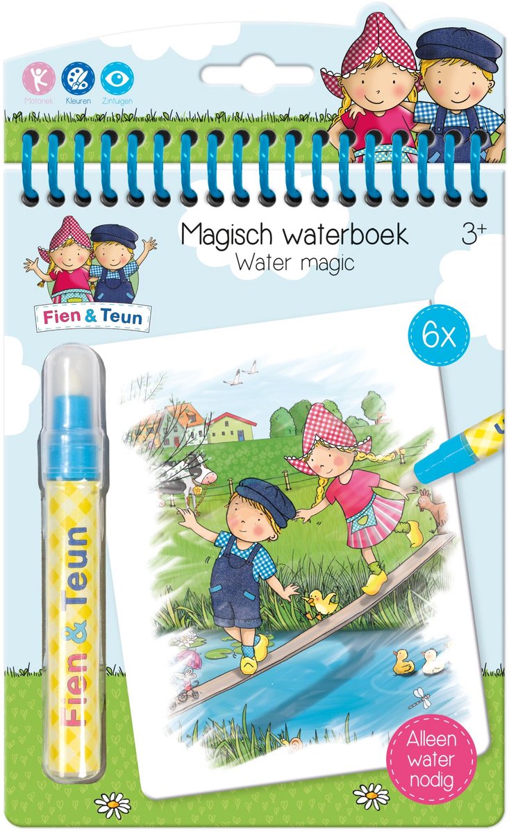 Bambolino fien teun libro da colorare ad acqua - libro da colorare magico riutilizzabile - giocattoli educativi da colorare per bambini - a partire da 2 anni