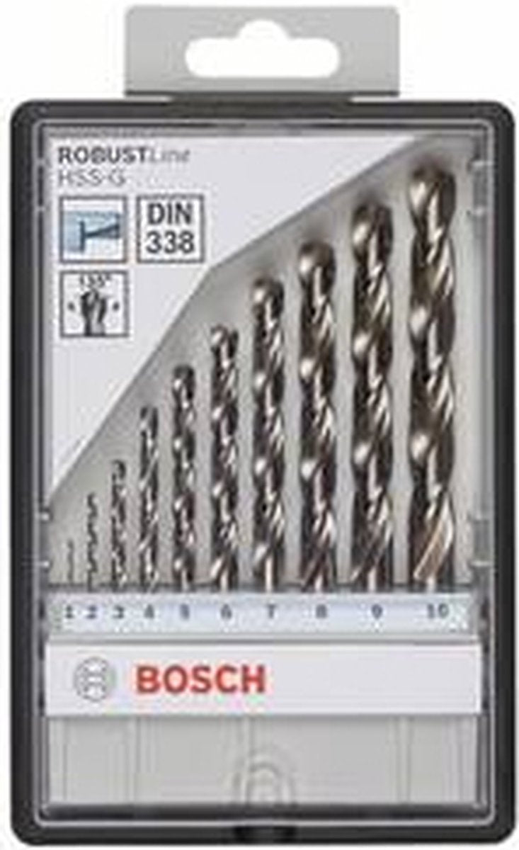Set punte per metallo Bosch da 10 pezzi hss-g, 135°