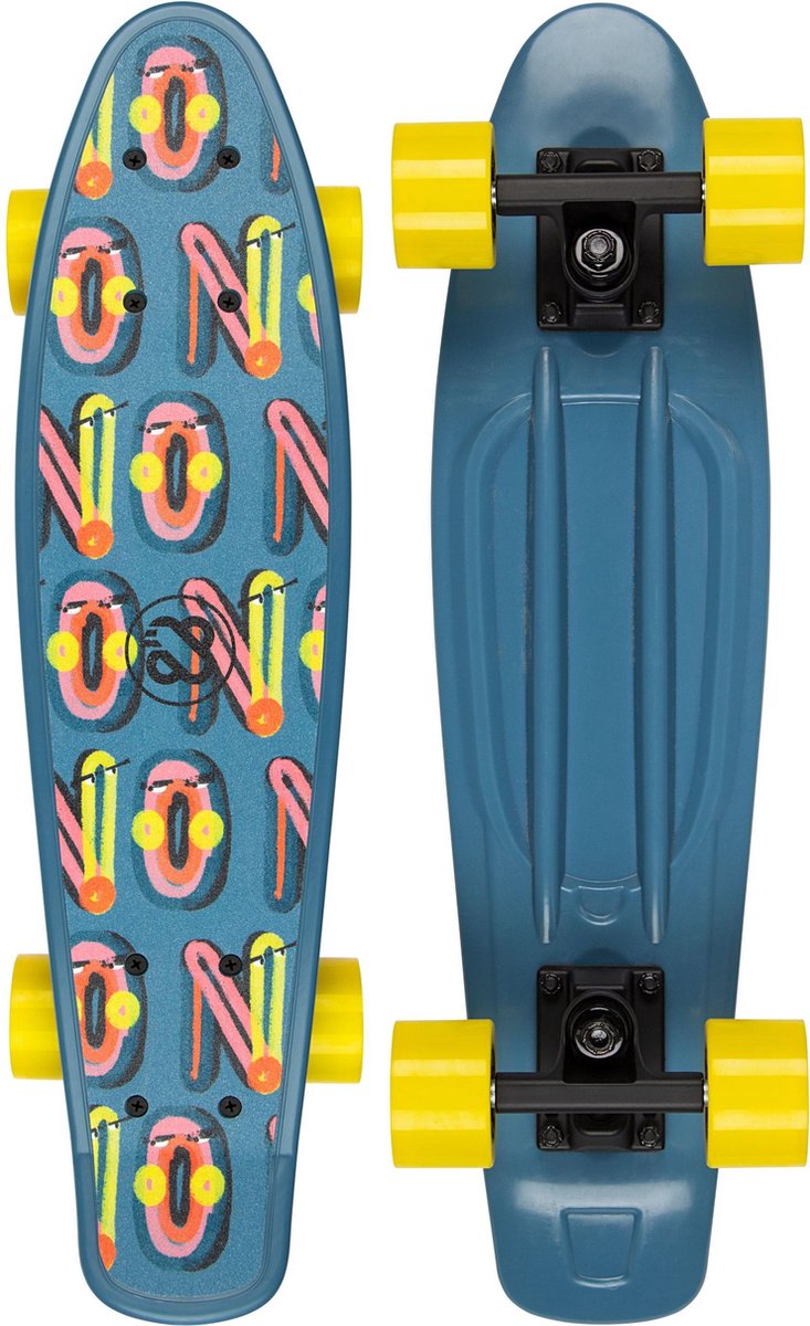Skateboard Nijdam flipgrip - gamester - blu giallo