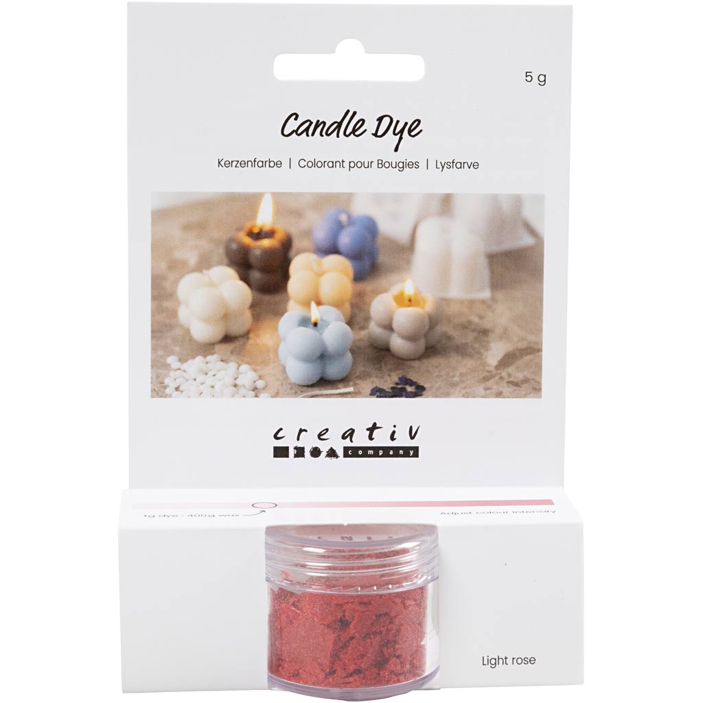 Tintura per candele Creative Company, rosa chiaro, 5 gr 1 scatola