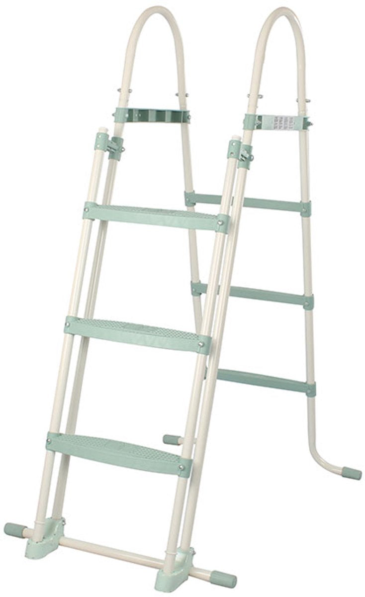 Escalera de piscina de plástico verde 107 cm
