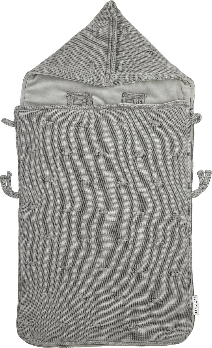 Saco bebé nudos Meyco - gris - 40x82cm