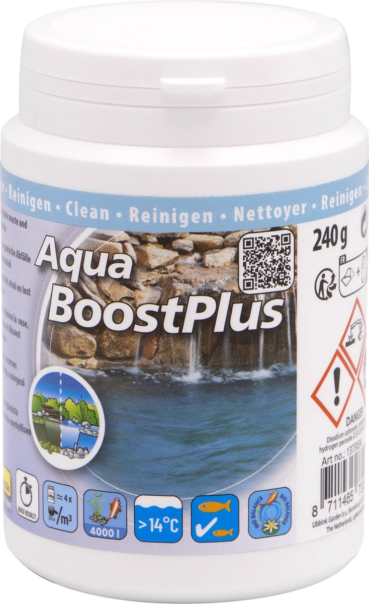 Ubbink - vijverwaterbehandelingsmiddel - aqua boost plus 240g - wateronderhoud