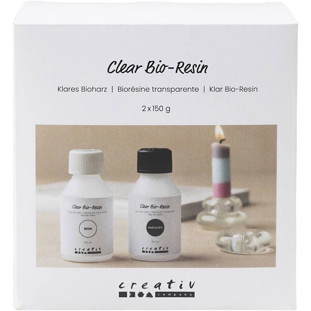 Creativ company bioresina transparente, transparente, 2x150 ml 1 caja