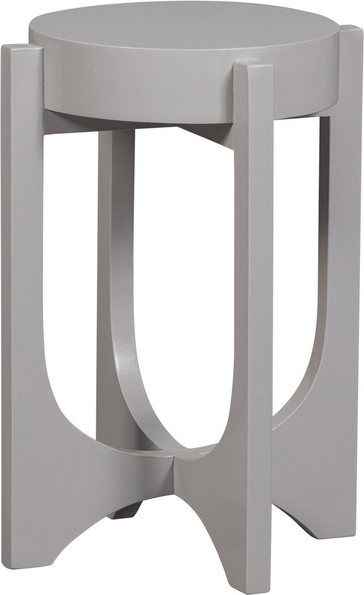 Mesa auxiliar Vtwonen - madera de mango - gris cálido - 51xø35