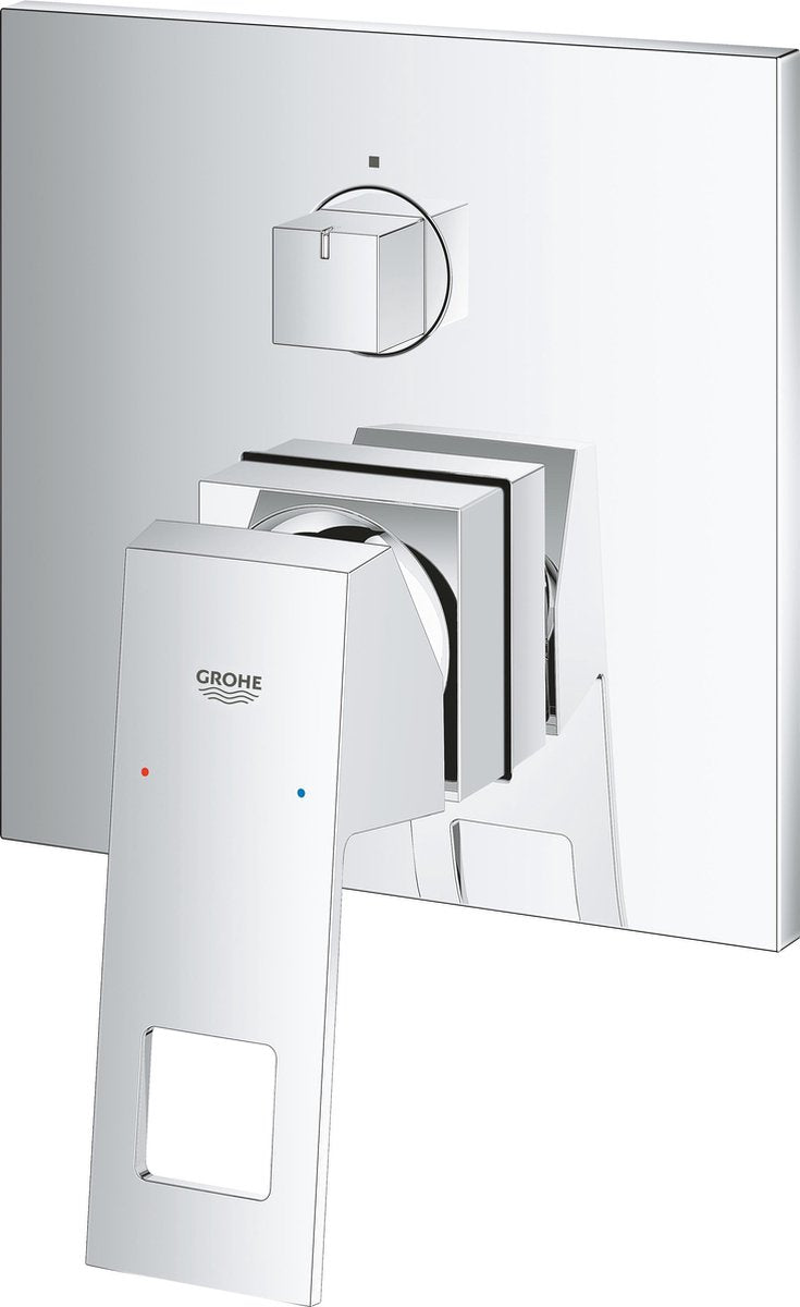 Rubinetto doccia incasso Grohe Eurocube - parte esterna - deviazione a 3 vie - con opzione vasca - cromato