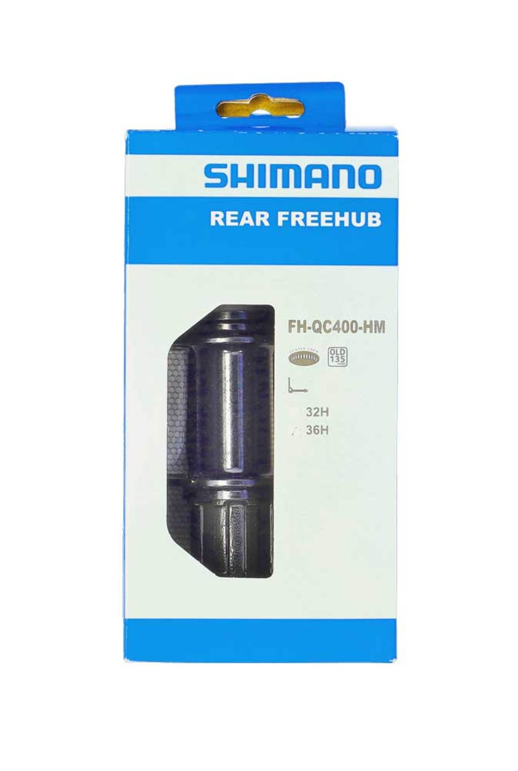 Shimano FH-QC400 Cassettenaaf Centerlock 8-11 Velocidad 135 36 Negro