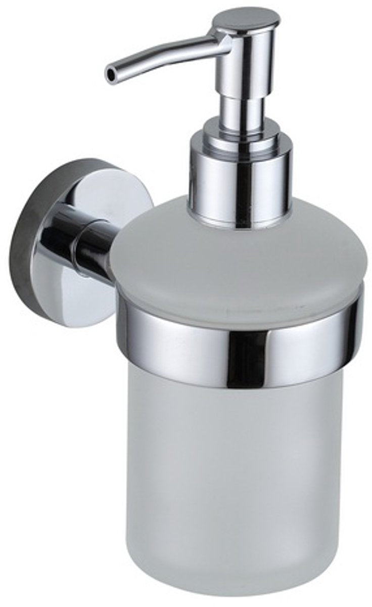 Dispenser di sapone Eisl - vetro - da incollare o avvitare - cromato