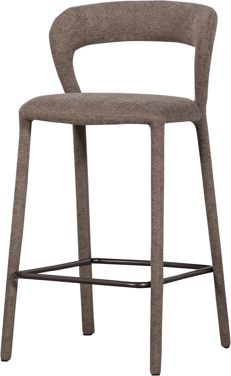 Silla de bar Woood noble - tejido - taupe - 95x48x52