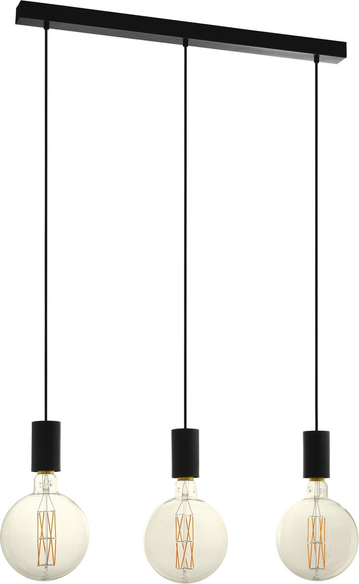 Lampada a sospensione Eglo pozueta - e27 (escl.) - 84 cm - metallo - nero