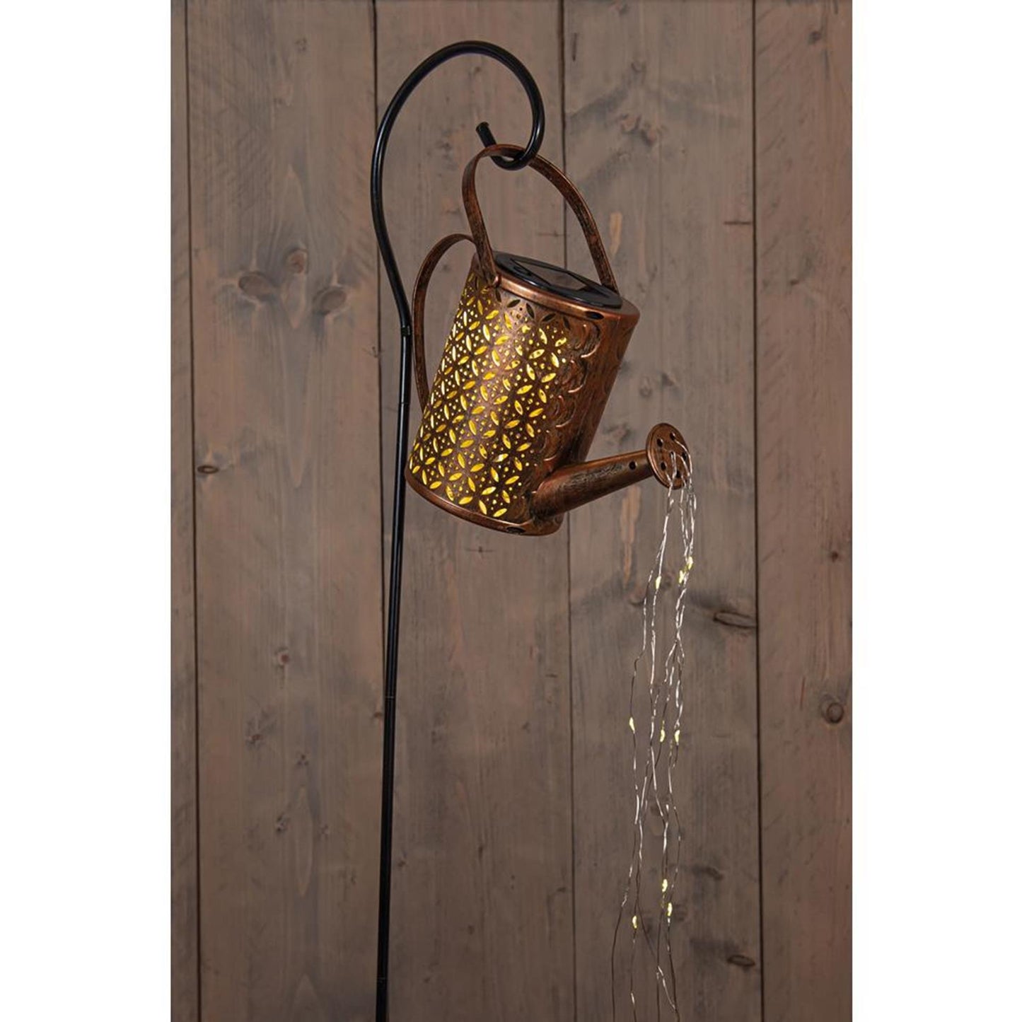 Anna's collection Regadera solar LED con enchufe 23,5x10x15cm